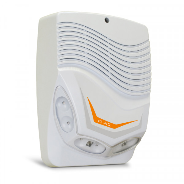 ELMO LEDA485 Sirena da esterno RS-485 ULTRABUS con lampeggiatore LED, LED stato impianto, 2 trombe. Colore bianco. Brevetto: domanda n° VE2013A000035