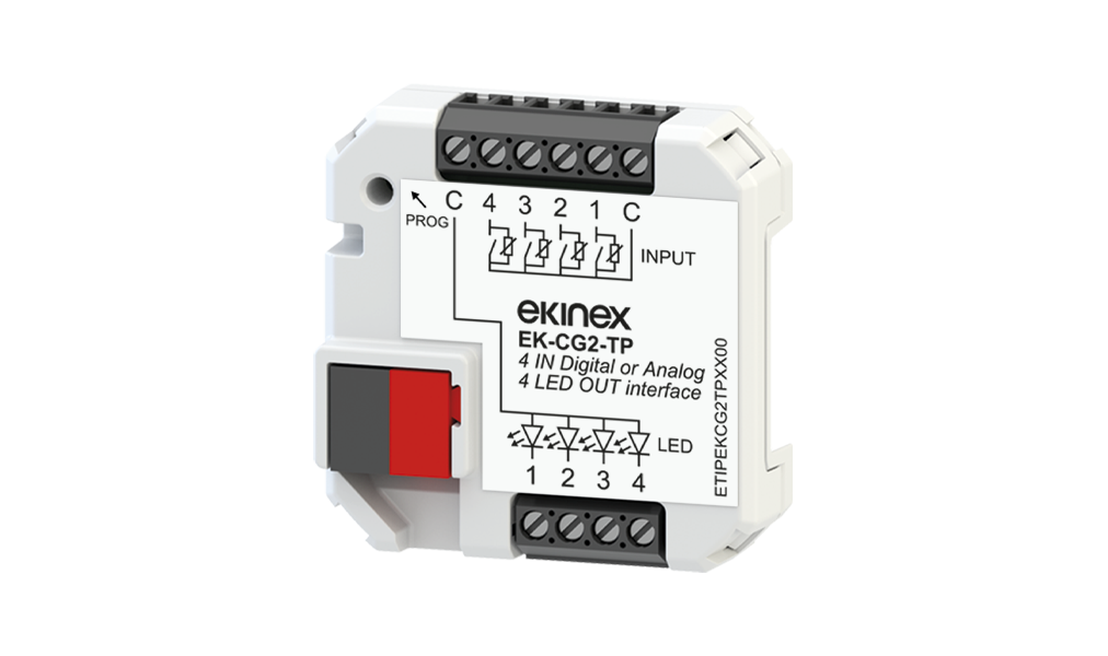 EKINEX Interfaccia universale CG2 (4 IN conf. DI o NTC / 4 OUT) con funzione termostato