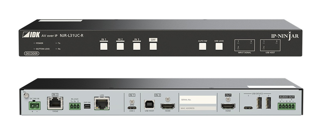 IDKAV IDK NJR-L31UC-R Ricevitore SDVoE 4K, 1In CAT, 1In USB-C, 1In HDMI, 1Out HDMI