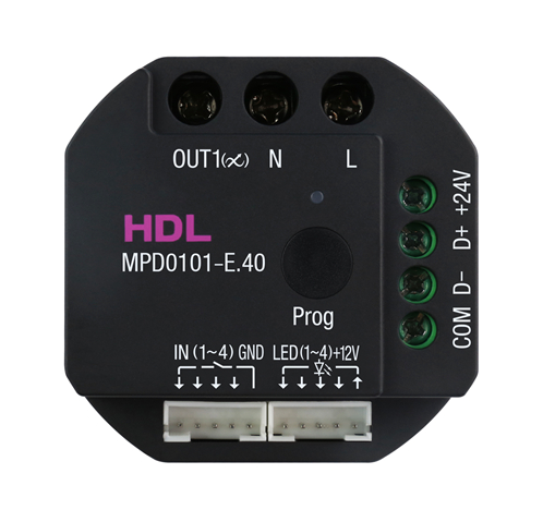 HDL MPD0101-E.40 Attuatore da incasso 1CH 1A 4 input