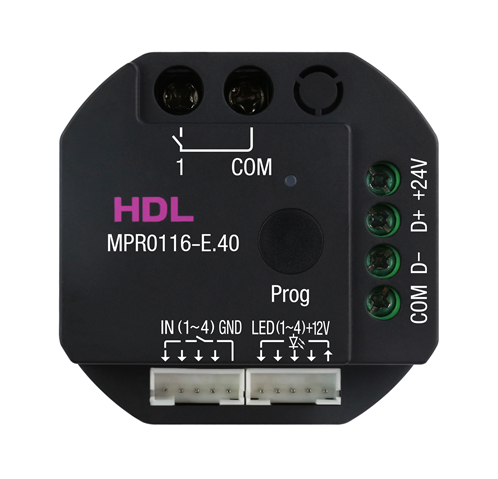 HDL MPR0116-E.40 Attuatore da incasso 1CH 16A 4 input