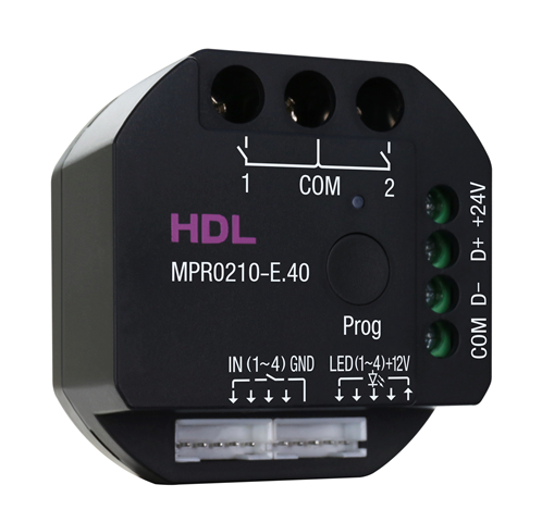 HDL MPR0210-E.40 Attuatore da incasso 2CH 10A 4 input