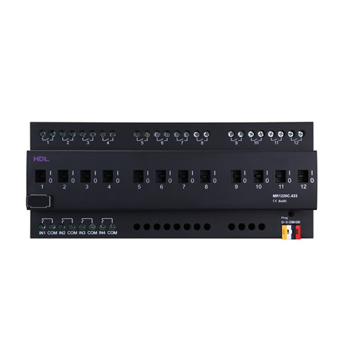 HDL MR1220C.433 Attuatore barra DIN 12CH 20A 4 input