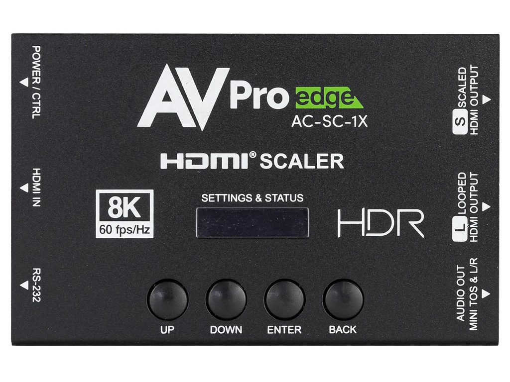 AVPro Edge AC-SC-1X 8k HDMI Downscaler, EDID manager e Audio De-Embedder
