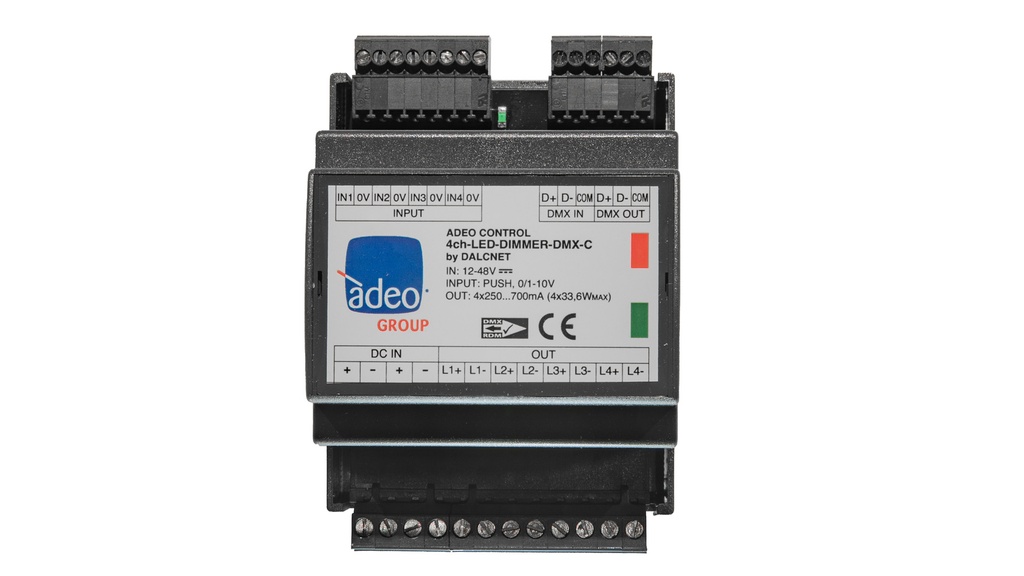ADEO CONTROL 4ch-LED-DIMMER-DMX-C Dimmer DMX in corrente costante 4ch