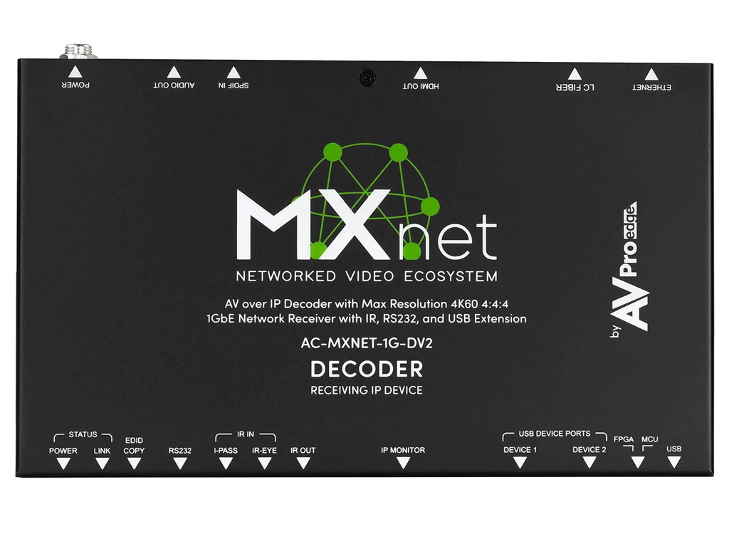 AVPro Edge AC-MXNET-1G-DV2 Ricevitore 1G AV over IP Evolution II