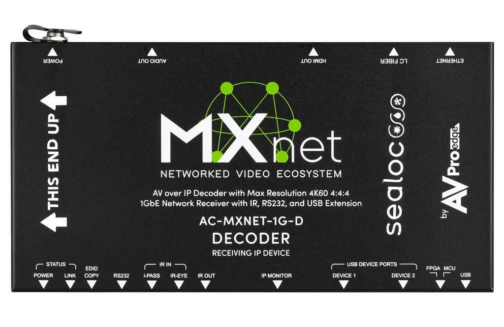 AVPro Edge AC-MXNET-1G-D-SEA Ricevitore 1G AV over IP Downmixing Weatherproof