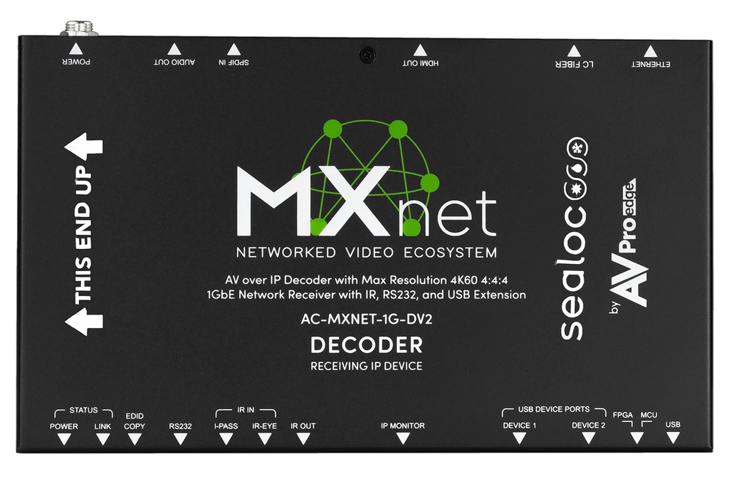 AVPro Edge AC-MXNET-1G-DV2-SEA Ricevitore 1G AV over IP Evolution II Weatherproof