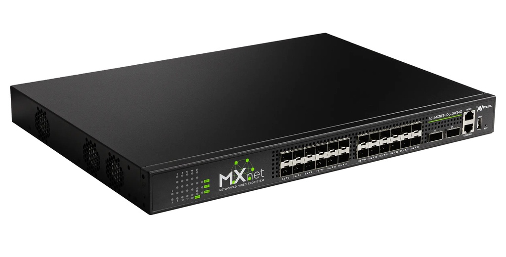 AVPro Edge AC-MXNET-10G-SW24Q Switch di rete MXnet10G a 24 porte con QSFP+ 4x10G