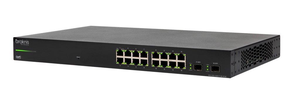 Araknis AN-220-SW-F-16-POE Websmart manag. switch 16+2 porte ant. PoE+ parz