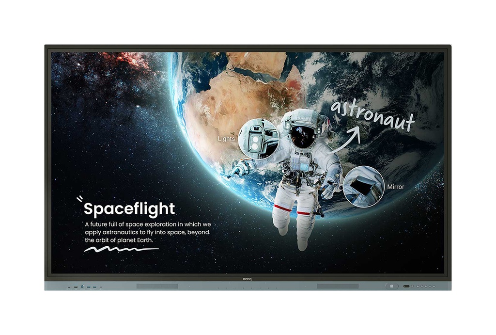 BENQ RM7504 Monitor smart board D-LED 75", 3840x2160, 450cd/mq