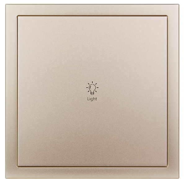 HDL M/PT1RA.1-CG Tastiera Tile 1 puls. singolo met champagne-gold