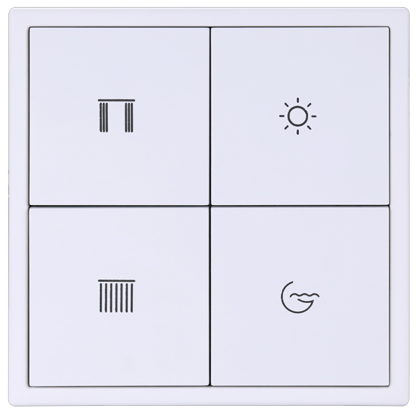 HDL M/PT4RA.1-IW Tastiera Tile 4 puls. singolo pla ivory-white