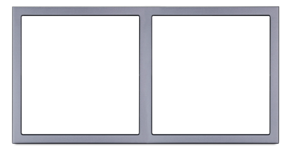 HDL MP2H-EC/TILE.48-P-SG Frame per tastiera Tile, 2 placche grigio siderale