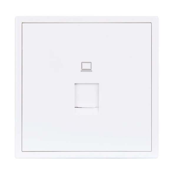 HDL MP1-W-ETH/TILE.48-IW Placca presa Ethernet serie Tile ivory-white