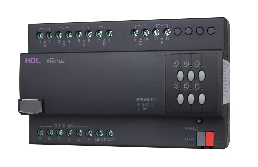 HDL M/DA6.10.1 Dimmer Ballast 6CH 10A DIN