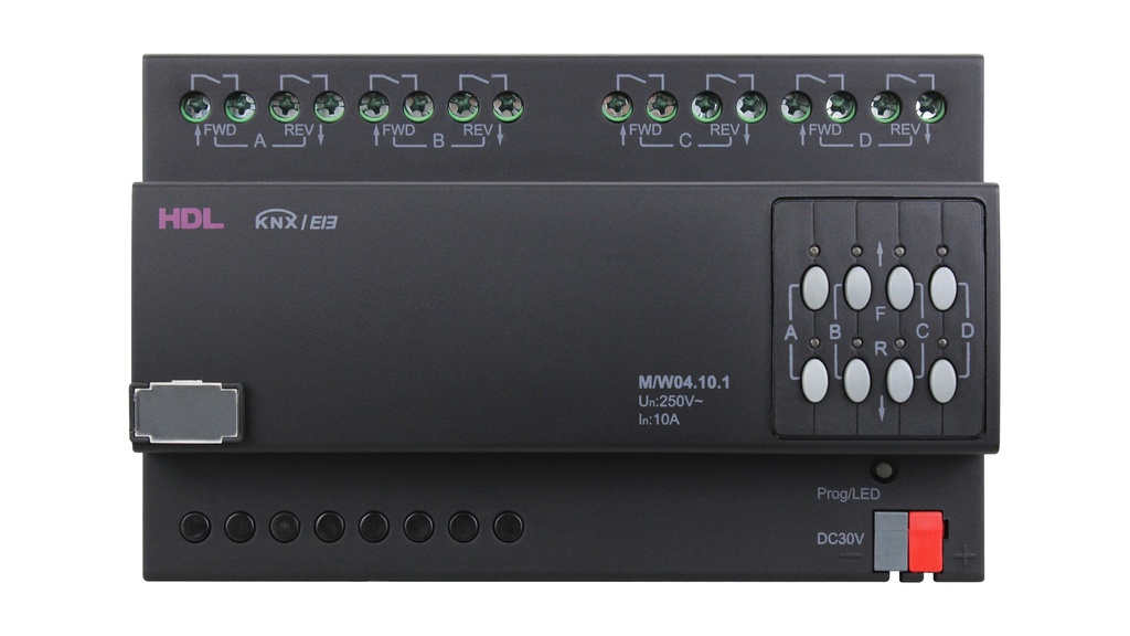HDL M/W04.10.1 Modulo tenda 4CH 10A DIN