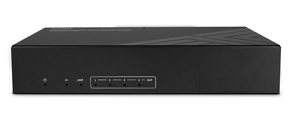 LINDY Trasmettitore HDBaseT + Splitter 4 Out, HDMI 4K@60, PoH, 100m