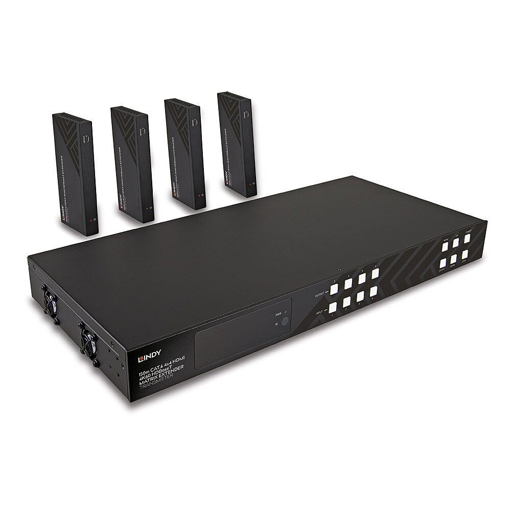 LINDY 38345 Matrice 4x4 HDMI 4K60 con Extender HDBaseT