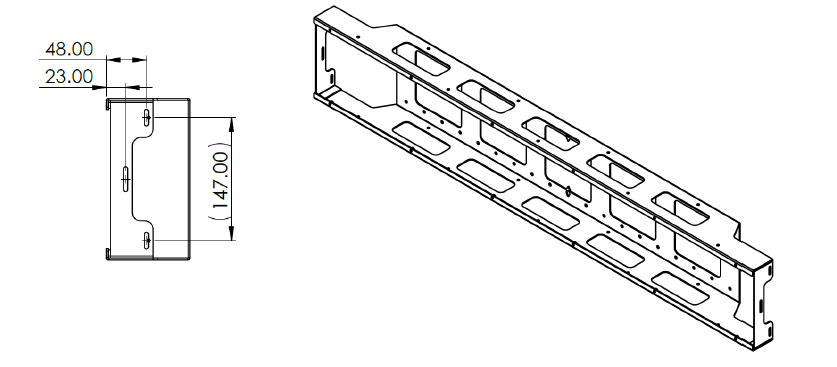 MERIDIAN MB600 backbox per diffusori