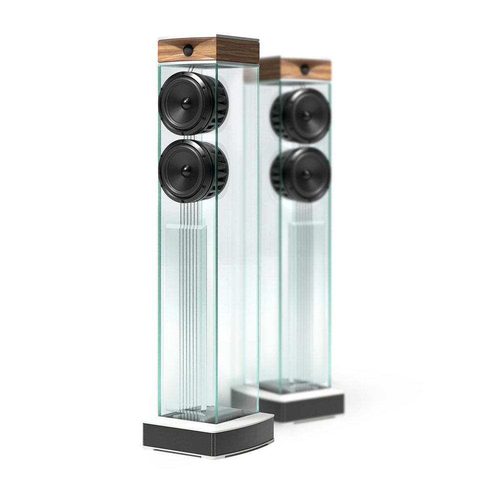 WATERFALL AUDIO NIAGARA XT1 CLASSIC (Coppia) Diffusori da pavimento in vetro finitura in faggio