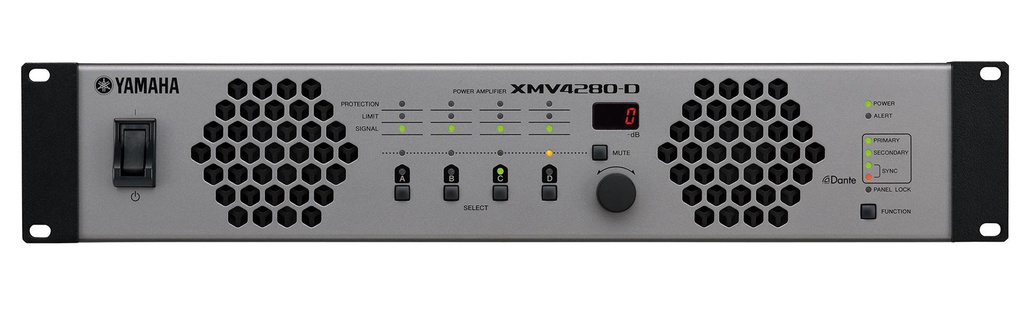 YAMAHA XMV4280D Ampli Classe D a 4 ch 280W a 4Ohm o 100V + Dante
