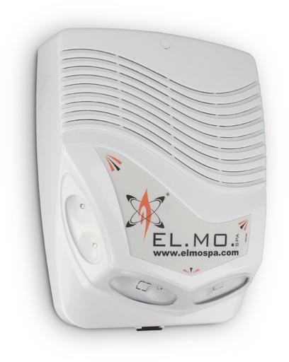 [LEDA] ELMO LEDA Sirena cablata da esterno con lampeggiatore LED, LED stato impianto, 2 trombe. Colore bianco. Brevetto: domanda n° VE2013A000035