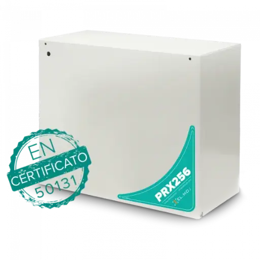 [PRX256] ELMO PRX256 Centrale ibrida cablata/wireless a 256 ingressi con interfaccia LAN integrata e 2 linee seriali RS-485 indipendenti