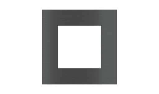 [EK-PQP-GBU] EKINEX EK-PQP-GBU Placca FF/71 (Form/Flank/NF) quadrata (80x80) 1 finestra (45x45) Metallo Carbon