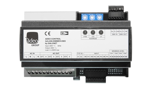 [THOM001651] ADEO CONTROL 4ch-230-DIMMER-DMX Dimmer DMX a taglio di fase 230V 4ch