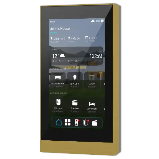 Core Eclipse Home Controller Touch Panels Versione 2.0  - 5''- Finitura in metallo 