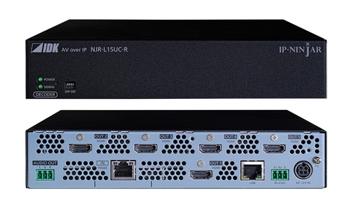 [TGES002332] IDKAV IDK NJR-L15UC-R Ricevitore SDVoE 1In CAT 10 GbE, 5Out HDMI 4K