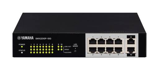 [TRET000310] YAMAHA SWX2210P10G Switch managed L2, 10 porte di cui 8 PoE+