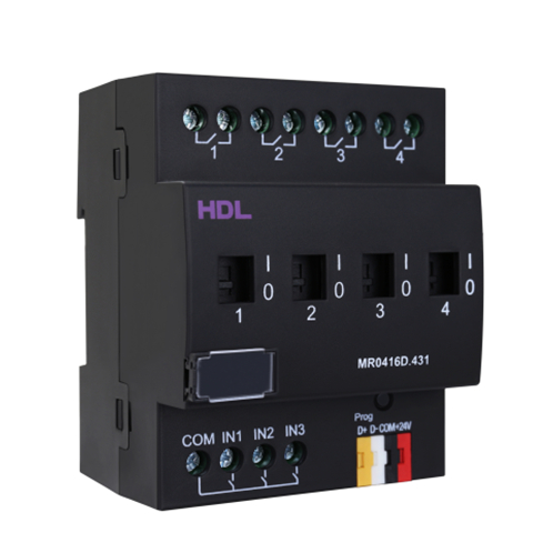 [THOM004073] HDL MR0416D.431 Attuatore barra DIN 4CH 16A con 3 input