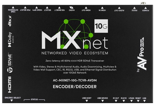 [THOM003607] AVPro Edge AC-MXNET-10G-TCVR-AVDM Transceiver 10G SDVoE AV over IP Downmixing