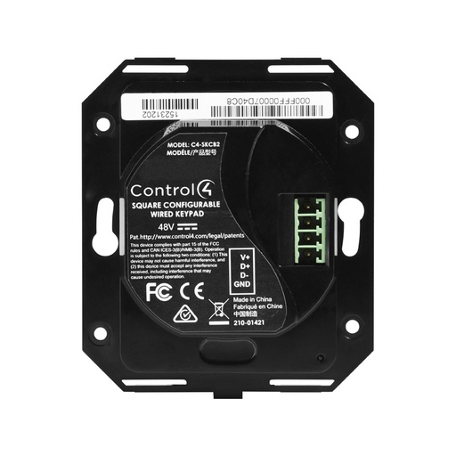[THOM000883] CONTROL4 C4-SKCB2-N Tastiera configurabile Square RS-485