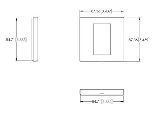 [THOM002377] CONTROL4 C4-SFP1-C-BI Placca di finitura Square Contemp. Biscuit
