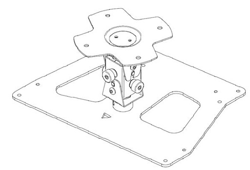 [TVDP001922] EUROMET Supporto soffitto micrometrico per proiettori Panasonic PT-MZ20