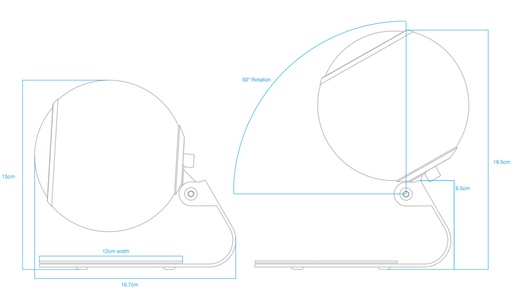 [THOM002560] GALLO ACOUSTICS GATSCMB Staffe tavolo/soffitto per A'Diva nere