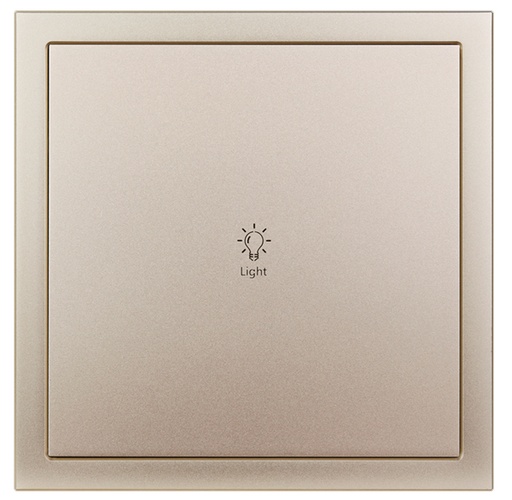 [THOM002635] HDL M/PT1RA.1-CG Tastiera Tile 1 puls. singolo met champagne-gold