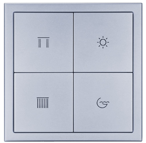 [THOM002652] HDL M/PT4RA.1-SG Tastiera Tile 4 puls. singolo met space-gray