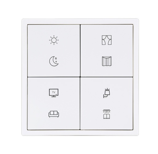 [THOM002653] HDL M/PT4RB.1-IW Tastiera Tile 4 puls. combinato pla ivory-white