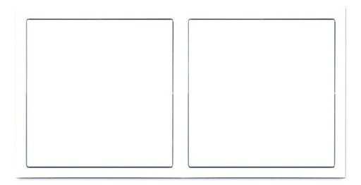 [THOM002667] HDL MP2H-EC/TILE.48-P-IW Frame per Tile 2 placche pla ivory-white