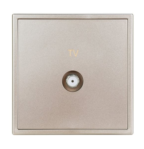[THOM002697] HDL MP1-W-BBTV/TILE.48-CG Placca presa BBTV serie Tile champagne-gold