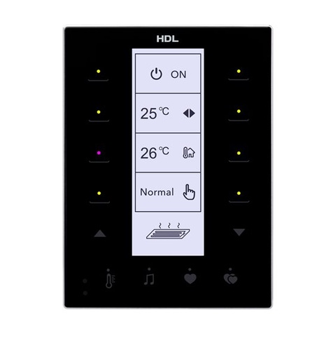 [THOM002717] HDL M/MPT14.1-A2-46-BL Modern Touch Panel KNX DLP nero