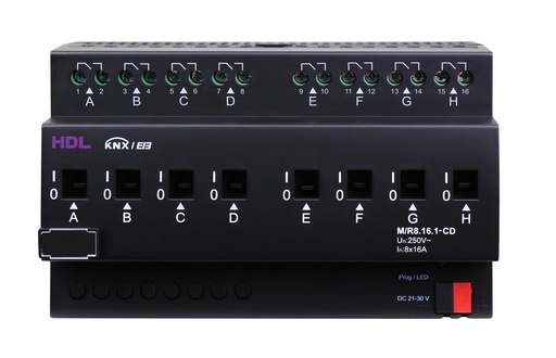 [THOM002747] HDL M/R8.16.1-CD Attuatore EM 8CH 16A DIN