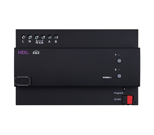 [THOM003165] HDL M/DM02.1 Attuatore dimmerabile trailing edge 2CH 8 mod.DIN