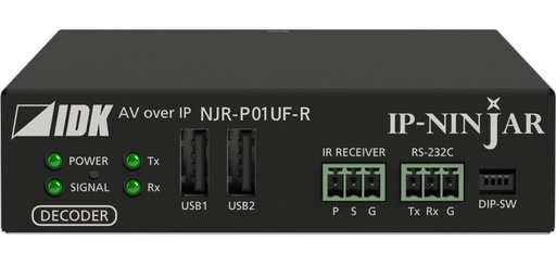 [TGES001582] IDKAV IDK NJR-P01UF-R Ricevitore IP F.O. 10 GbE/USB/HDMI 4K@60 4:4:4