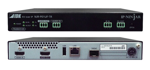 [TGES002117] IDKAV IDK NJR-P01UF-TR Transceiver IP F.O. 10GbE USB HDMI 4K@60 4:4:4 + audio analogico