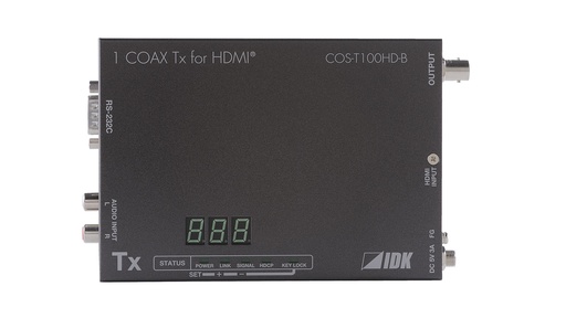 [TGES001102] IDKAV IDK COS-T100HD-B Trasmettitore coax segnali DVI e HDMI 2K@60 HDCP1.4